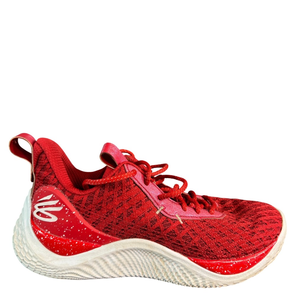 Under Armour Curry Flow 9 Red Basketball Shoes Sneakers 3024248-602 Mens 8.5